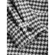 Women's Houndstooth Print Turn Down Collar Pocket Design Boyfriend Shacket Winter Woolen Shirt