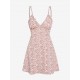 Ruffled Ditsy Print Mini Summer Dress