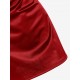 Women's Satin Sleeveless Spaghetti Strap Side Slit Cowl Neck Cocktail Party Mini Slip Vegas Dress