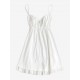 Flounce Front Tie Mini A Line Dress