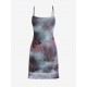 Mesh Tie Dye Butterfly Print Cami Dress