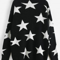 Star Drop Shoulder Button Up Cardigan