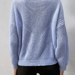 Crew Neck Plain Drop Shoulder Sweater