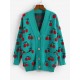 Cherry Button Up Dual Pocket Cardigan