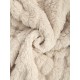 Women's Fluffy Fuzzy Faux Fur Cable Jacquard Textured Half Button Short Pullover Daily Casual Hoodie