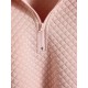 Rhombus Textured Drop Shoulder Half Zip Sweatshirt