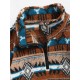 Women's Ethnic Aztec Geometric Print Fleece Fluffy Quarter Zip Pullover Sweatshirt