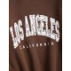 Flocking Lined Los Angeles Print Drop Shoulder Sweatshirt